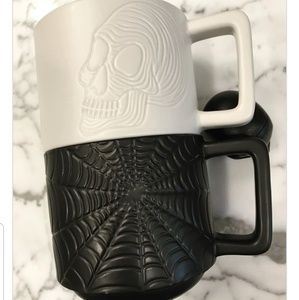Limited Starbucks Halloween Spider Web Skull Mugs